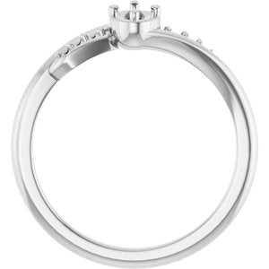 14K White Gold 5x3 mm Oval Ring Mounting – image 4
