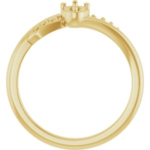 14K Yellow Gold 5x3 mm Oval Ring Mounting – image 4