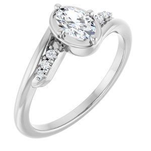 Continuum Sterling Silver 6x4 mm Oval Ring Mounting