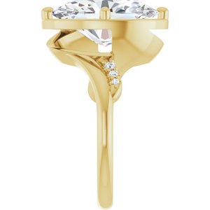 10K Yellow Gold 14x10 mm Oval Ring Mounting – image 7