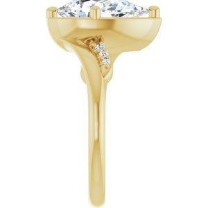 14K Yellow Gold 11.5x7 mm Pear Ring Mounting – image 7