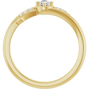 14K Yellow Gold 4x3 mm Pear Ring Mounting – image 3