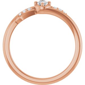 18K Rose Gold 4x3 mm Pear Ring Mounting – image 3