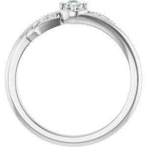Continuum Sterling Silver 4x3 mm Pear Ring Mounting – image 3