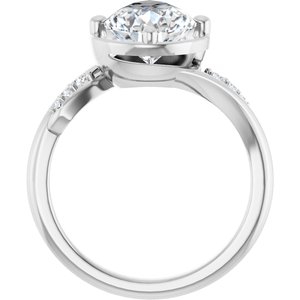 Continuum Sterling Silver 12x8 mm Pear Ring Mounting – image 3