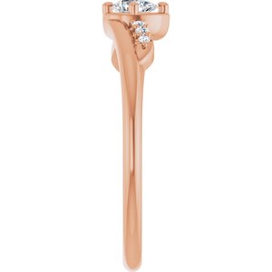 10K Rose Gold 4x3 mm Pear Ring Mounting – image 7
