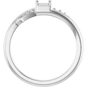 Platinum 3x3 mm Square Ring Mounting – image 4