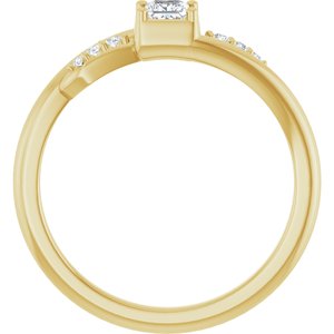 10K Yellow Gold 3x3 mm Square Ring Mounting – image 3