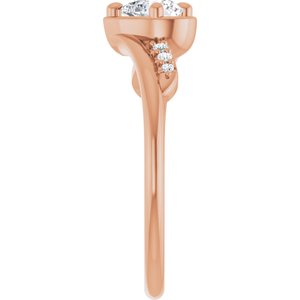 10K Rose Gold 5x5 mm Heart Ring Mounting – image 7