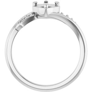Sterling Silver 5x5 mm Heart Ring Mounting – image 4