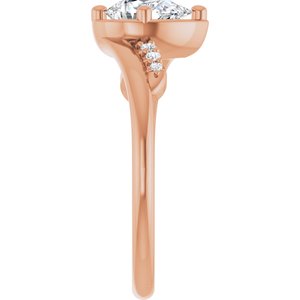 10K Rose Gold 7x5 mm Pear Ring Mounting – image 7