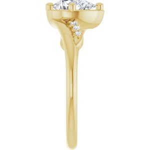 10K Yellow Gold 7x5 mm Pear Ring Mounting – image 7