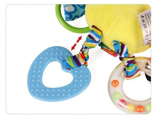 Soft Stroller Hanging Toys – Animal Plush Rattle for Babies