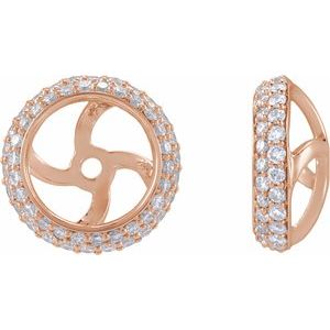 14K Rose Gold 1/2 CTW Natural Diamond Earrings Jackets