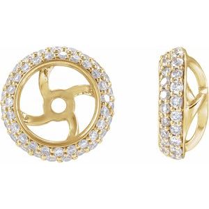 14K Yellow Gold 3/8 CTW Lab-Grown Diamond Earring Jackets