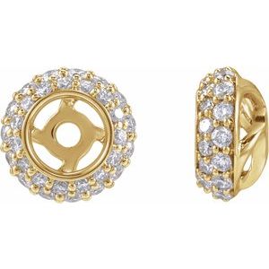14K Yellow Gold 1/4 CTW Natural Diamond Earrings Jackets