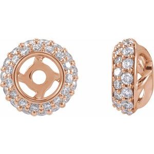 14K Rose Gold 1/4 CTW Natural Diamond Earrings Jackets