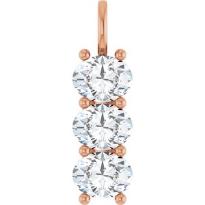 10K Rose Gold 9x7 mm Oval Pendant Mounting