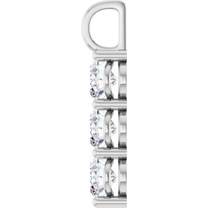 14K White Gold 9x7 mm Oval Pendant Mounting – image 5