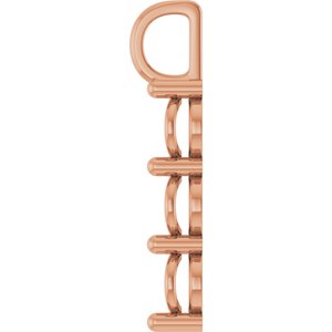 14K Rose Gold 9x7 mm Oval Pendant Mounting – image 6