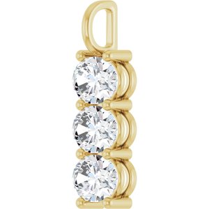 14K Yellow Gold 9x7 mm Oval Pendant Mounting – image 3