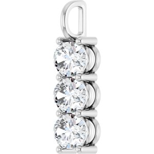 14K White Gold 9x7 mm Oval Pendant Mounting – image 3