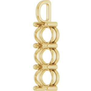 10K Yellow Gold 9x7 mm Oval Pendant Mounting – image 4