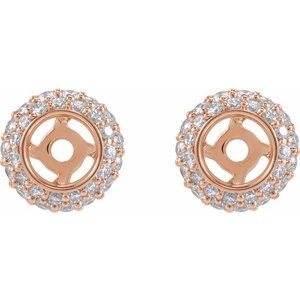 14K Rose Gold 1/4 CTW Lab-Grown Diamond Earring Jackets – image 2