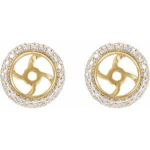 14K Yellow Gold 3/8 CTW Lab-Grown Diamond Earring Jackets – image 2