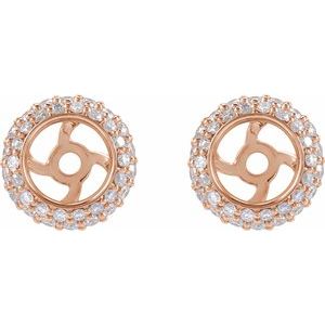 14K Rose Gold 1/3 CTW Lab-Grown Diamond Earring Jackets – image 2