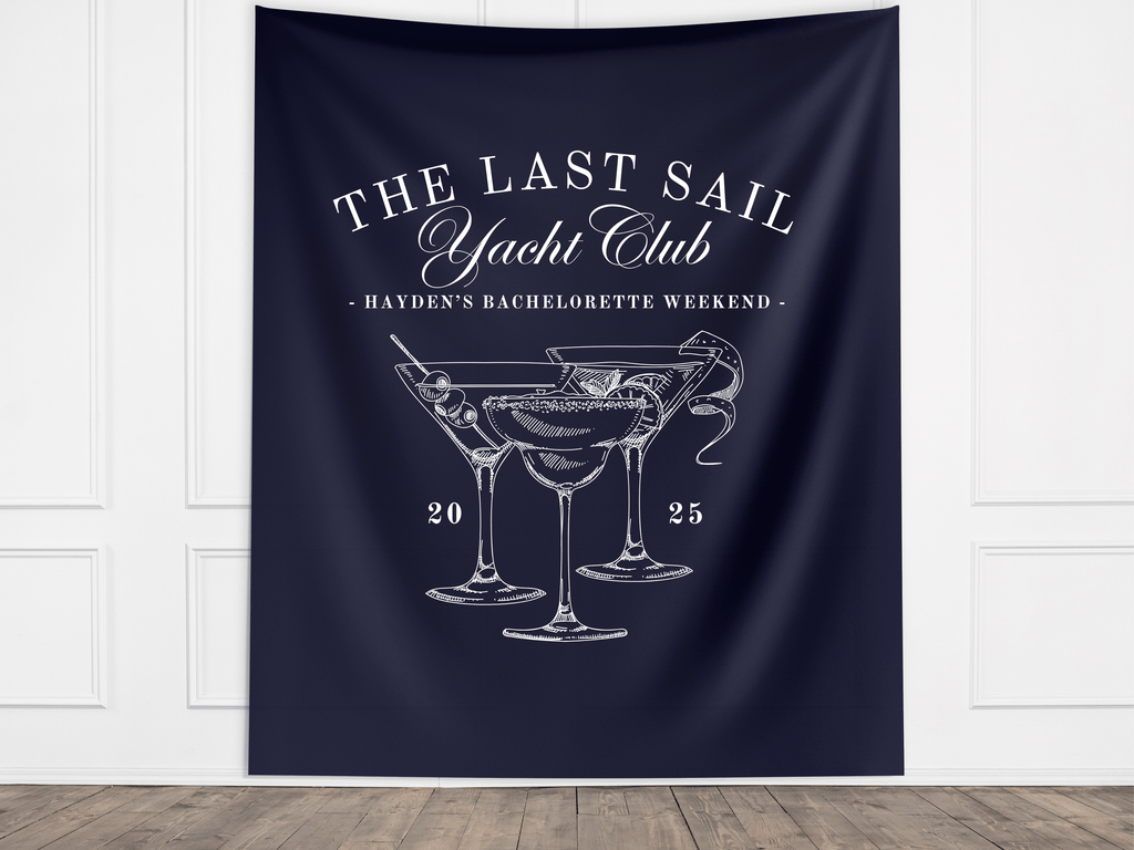 Luxury Custom Bachelorette Social Club Banner Backdrop