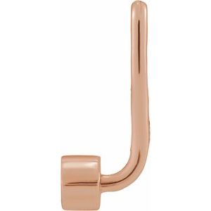 14K Rose Gold 4x2 mm Marquise Front-Back Solitaire Earring Jacket – image 2