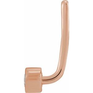 14K Rose Gold 1/6 CTW Natural Diamond Front-Back Solitaire Earring Jackets – image 2