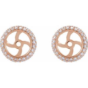 14K Rose Gold 1/2 CTW Lab-Grown Diamond Earring Jackets – image 2