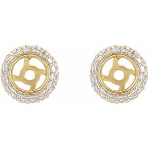 14K Yellow Gold 1/3 CTW Lab-Grown Diamond Earring Jackets – image 2