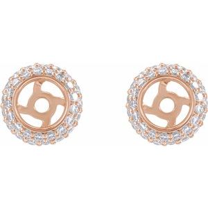 14K Rose Gold 1/3 CTW Lab-Grown Diamond Earring Jackets – image 2