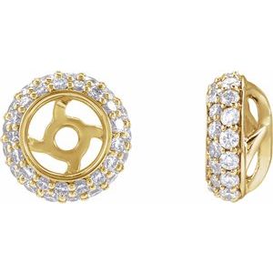 14K Yellow Gold 1/3 CTW Natural Diamond Earrings Jackets