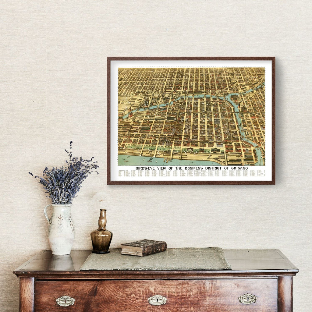 Vintage Map of Chicago, Illinois 1898