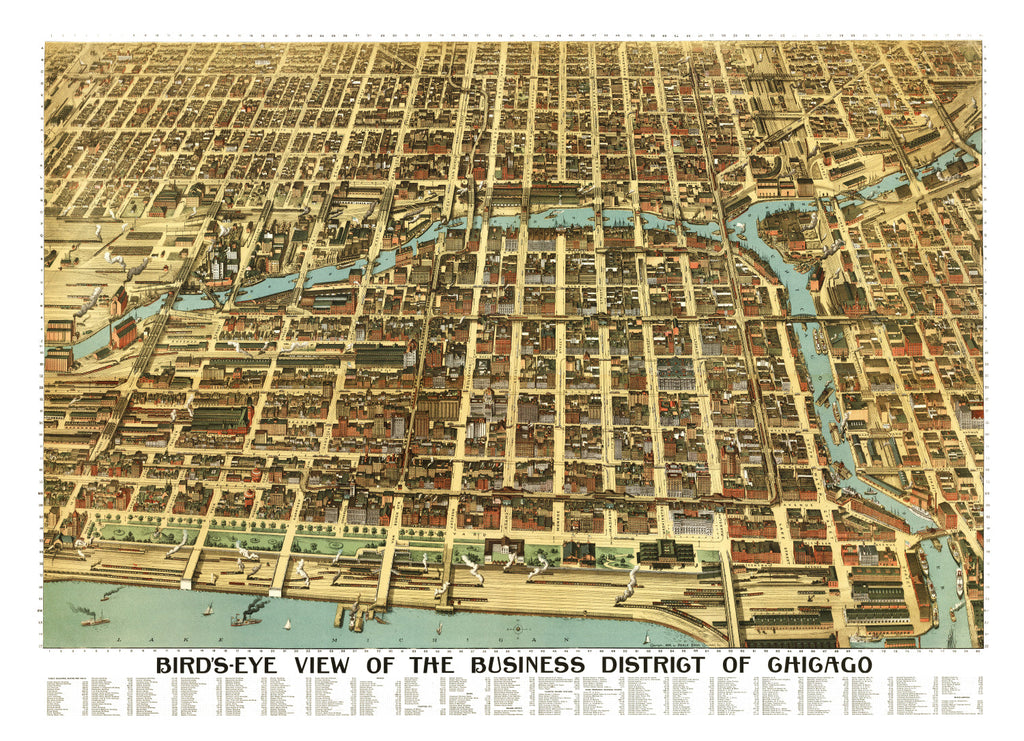 Vintage Map of Chicago, Illinois 1898