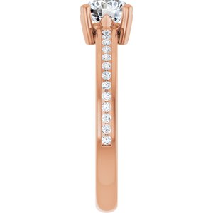 10K Rose Gold 5.8 mm Round Ring Mounting – image 7