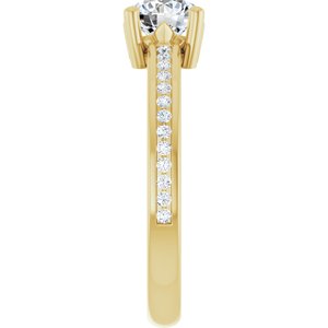 18K Yellow Gold 5.8 mm Round Ring Mounting – image 7