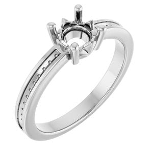 Continuum Sterling Silver 5.8 mm Round Ring Mounting – image 2