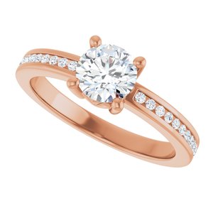 10K Rose Gold 5.8 mm Round Ring Mounting – image 8