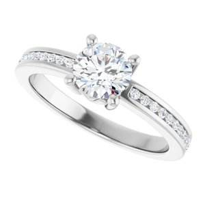 10K White Gold 5.8 mm Round Ring Mounting – image 8