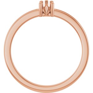14K Rose Gold 4x3 mm Pear Ring Mounting – image 4