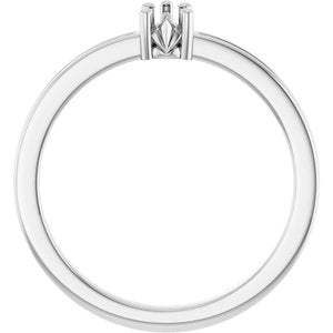 Sterling Silver 4x3 mm Pear Ring Mounting – image 4