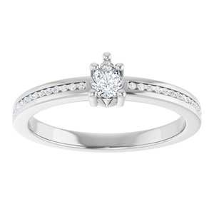 14K X1 White Gold 4x3 mm Pear Ring Mounting – image 5