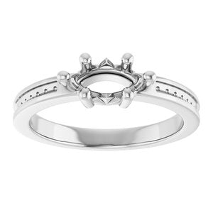 18K White Gold 8x4 mm Marquise Ring Mounting – image 6