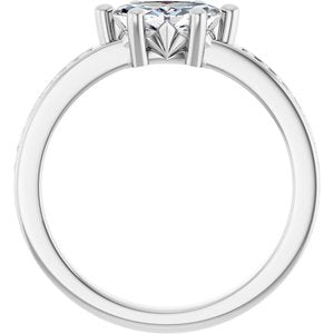 Platinum 8x4 mm Marquise Ring Mounting – image 3