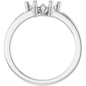 14K X1 White Gold 8x4 mm Marquise Ring Mounting – image 4